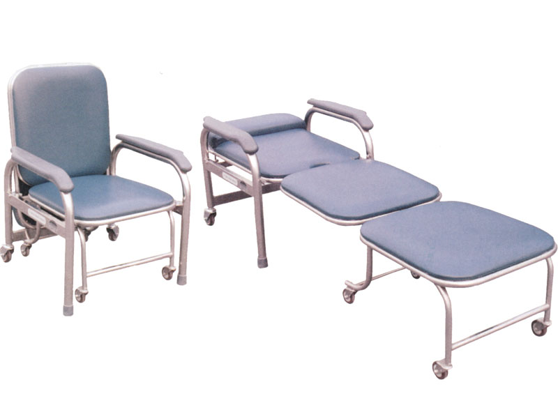 不锈钢喷塑革面带扶手陪护椅 E12