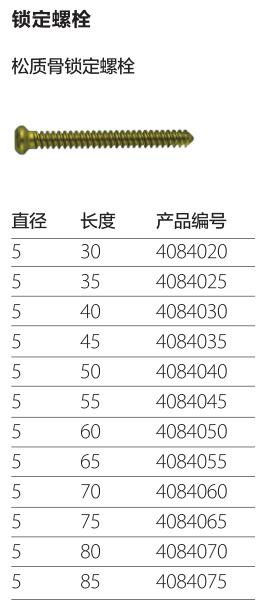 松质骨锁定螺栓