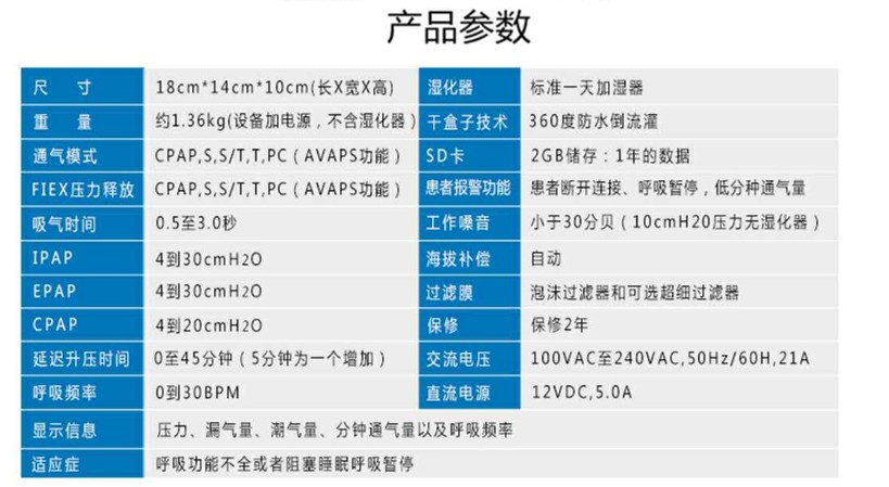双水平呼吸机BiPAPST30