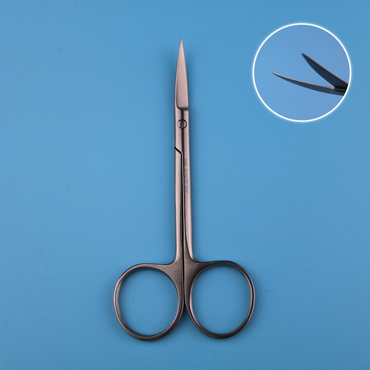 精细手术剪 10cm 弯尖头