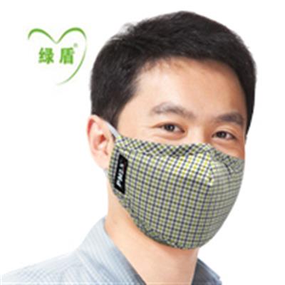绿盾PM2.5口罩绿格F码