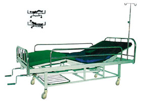 不锈钢插式    床头、钢板面带轮双摇床  A13
