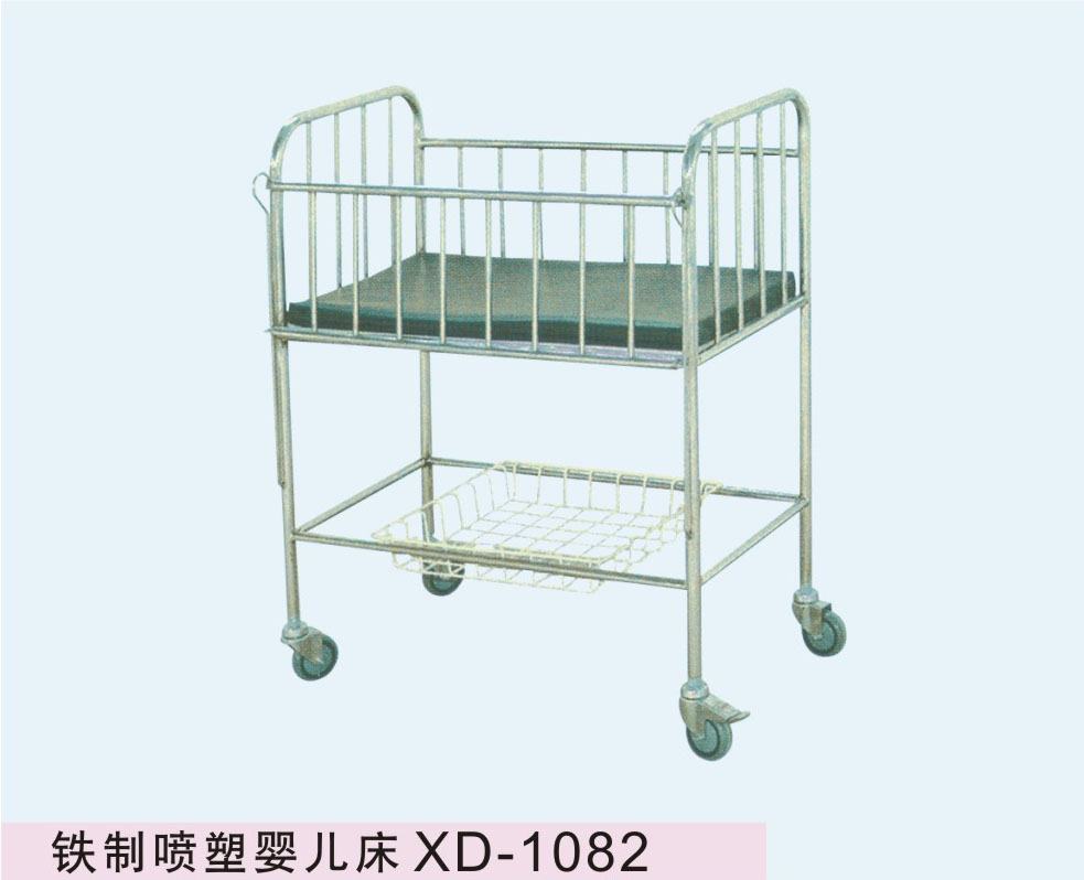 铁制喷塑婴儿床XD-1082