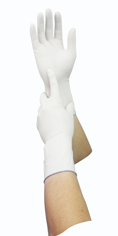 一次性使用灭菌橡胶外科手套 弯型 麻面有粉 5