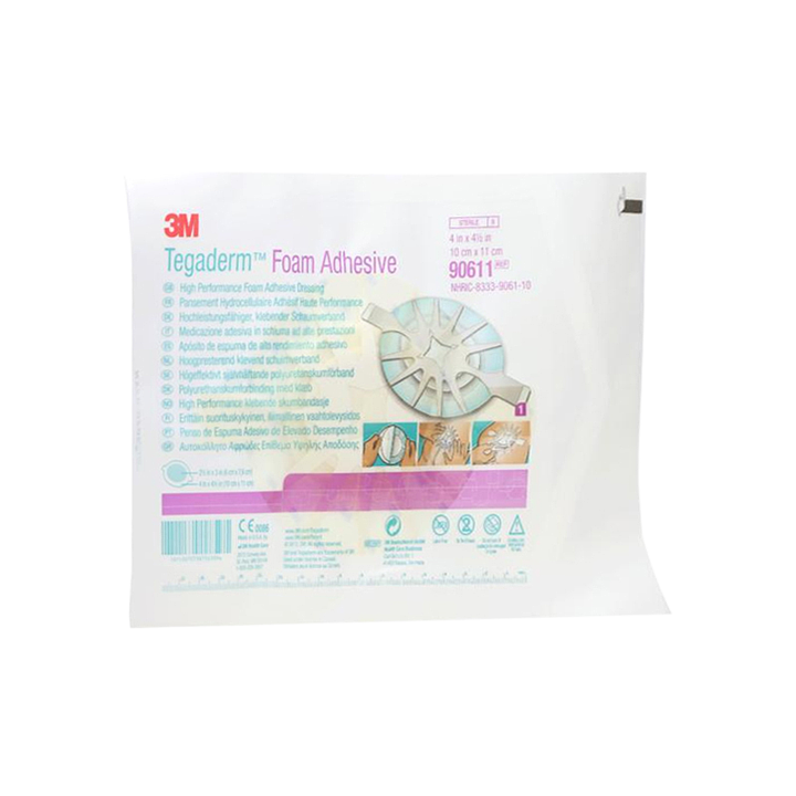 3M 聚酯泡沫敷料 粘性 90611(10片/盒 4盒/箱)
