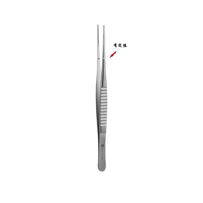 金钟 组织镊 JYF230（25cm直形 凹凸齿 1.5×2.8）