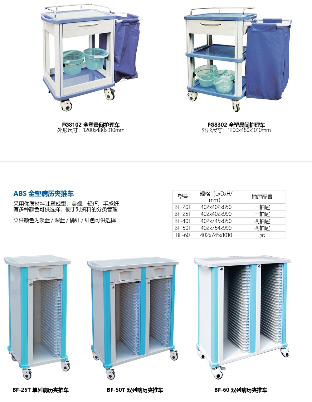 ABS全塑病历夹推车 BF-25T