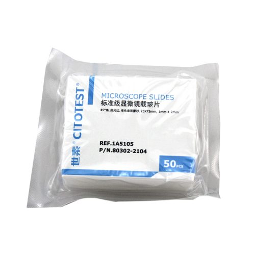 江苏世泰 载玻片 单头单面蒙砂 45°角 1A5105 (50片/盒 50盒/箱)