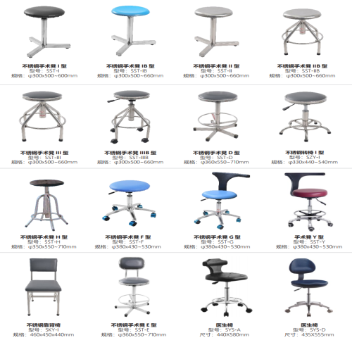 不锈钢转椅I型 型号：SZY-I