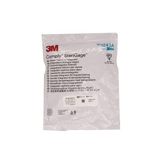 3M 灭菌指示卡 压力蒸汽 爬行式 1243A（500片/包 2包/箱）