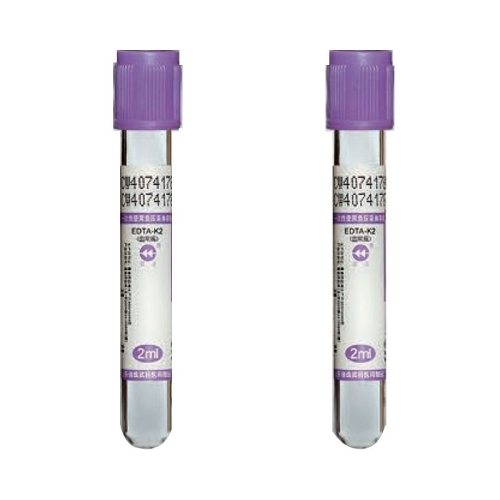 君诺 一次性使用负压采血容器 紫色 玻璃 K2EDTA 2ml（1800支/箱）