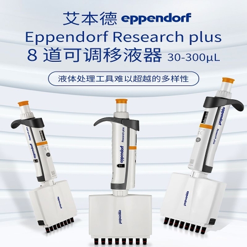 艾本德 Eppendorf basic 八道移液器 30–300µL 含吸头 3125000052